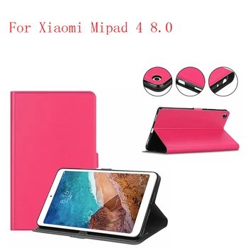 

Folding Stand Pu Leather Case Tablet Cover For Xiaomi Mipad 4 8.0 Back Book Cases Skin 10pcs/lot