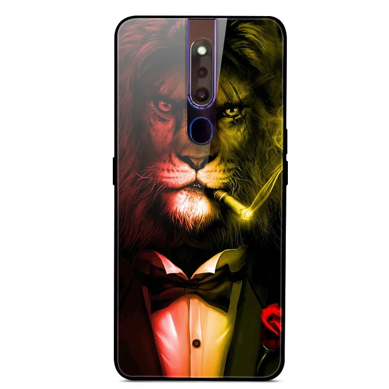 16 6,5" для OPPO F11 Pro чехол закаленного стекла задней панели жесткий чехол для OPPO F11 Pro F11Pro F 11 Pro чехол OppoF11Pro крышка бампера - Цвет: 16