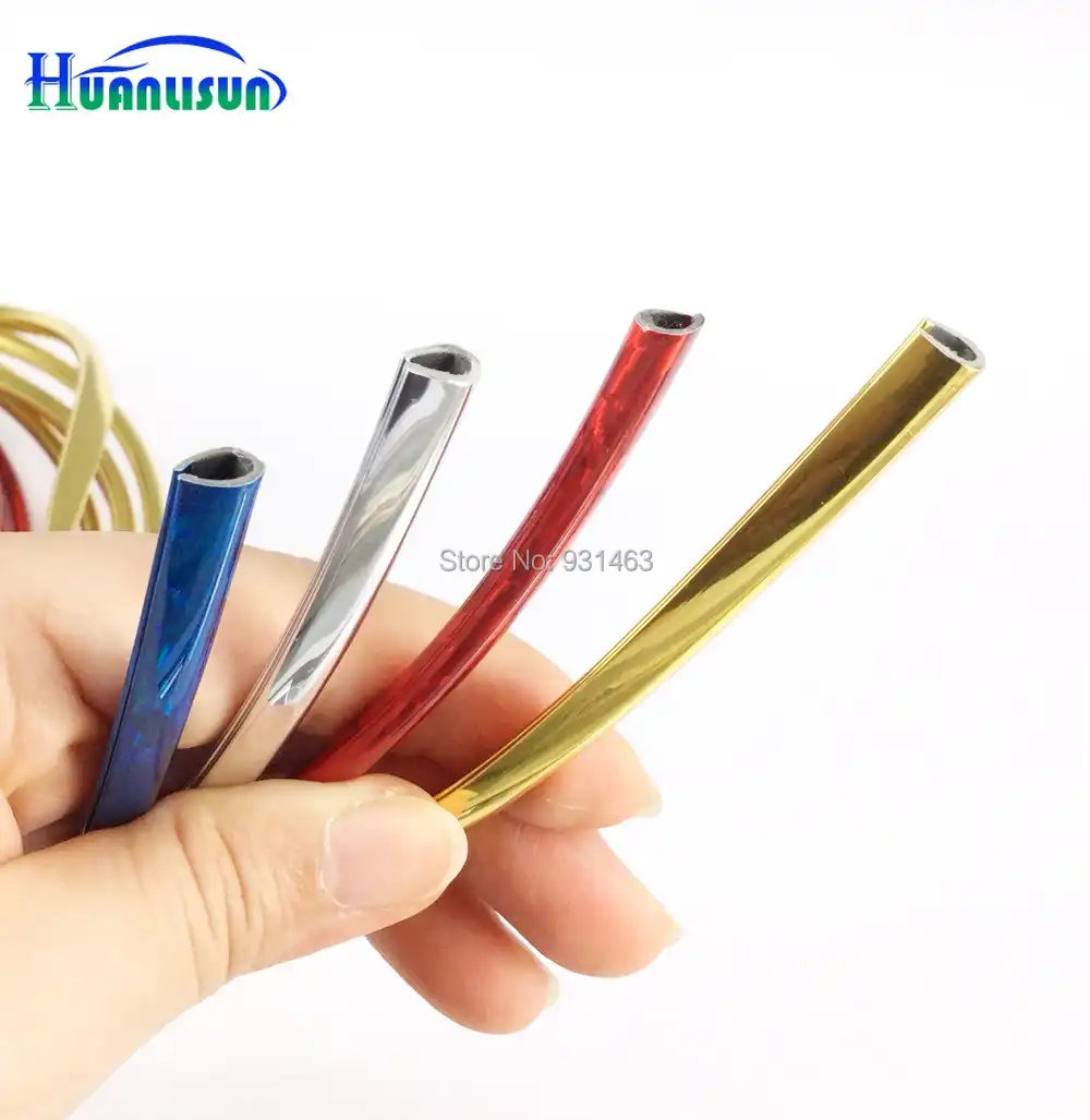 HUANLISUN, 3 метра, u-образный стиль, Декоративная полоса, решетка, хром, автомобильный Кондиционер, розетка, лопасть, автомобильный стиль, tuyeres - изображение