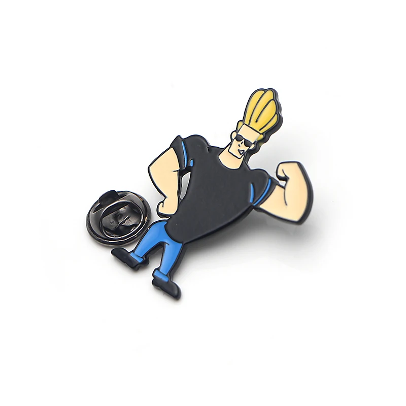 Johnny Bravo мультфильм сплав цинка Эмаль на булавке Мода insignia para рюкзак рубашка одежда мешок броши значки для мужчин и женщин, E0596