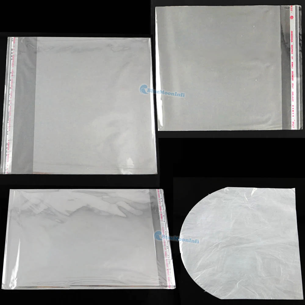 

100/200 Pcs / Lot CD DVD Boxes Jewel Disc Case Holder Transparent Plastic Storage Wrap Sleeves Bag Clear Inner Round Bottom