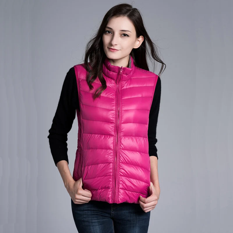 2017 Women 90% duck down Vest Reversible two sided wear Light Duck Down Vest Jacket autumn winter coat 2 colors in 1 waistcoat 2017 Women 90% duck down Vest Reversible two sided wear Light Duck Down Vest Jacket autumn winter coat 2 colors in 1 waistcoat