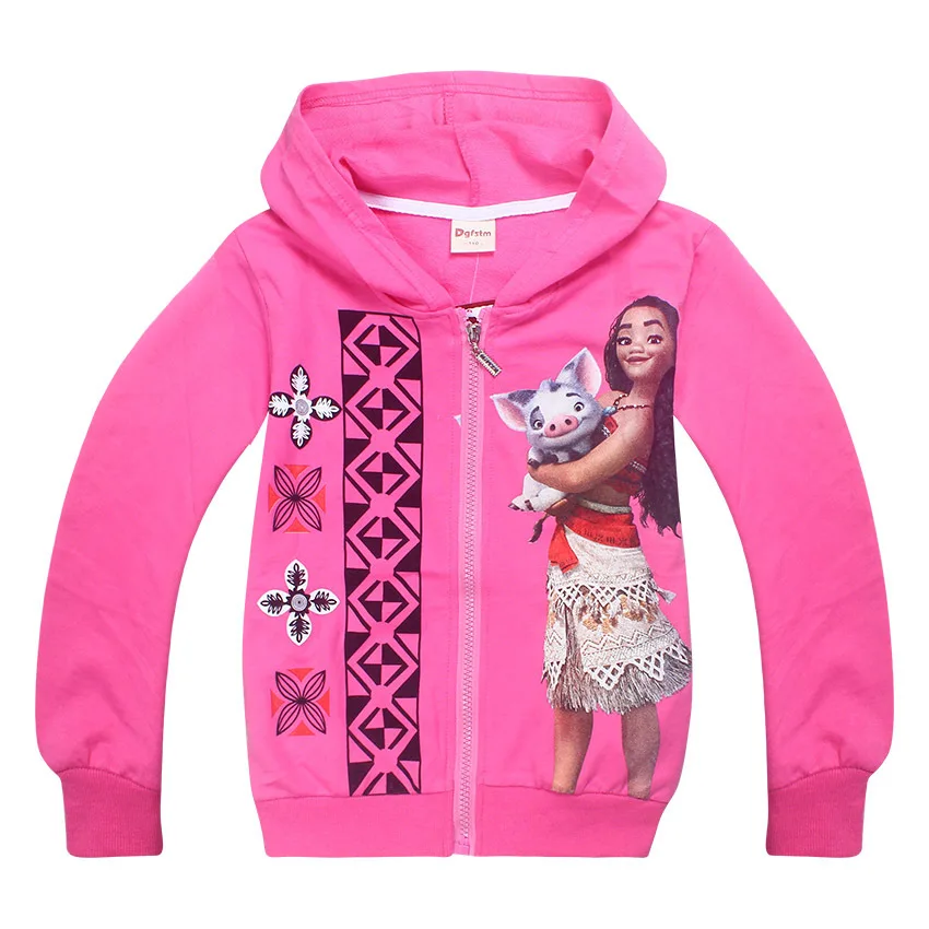 Детское пальто, куртка с героями мультфильмов, верхняя одежда, robe vaiana moana enfant, костюм, детская футболка, осенние толстовки с капюшоном на молнии для девочек, Moana, толстовка