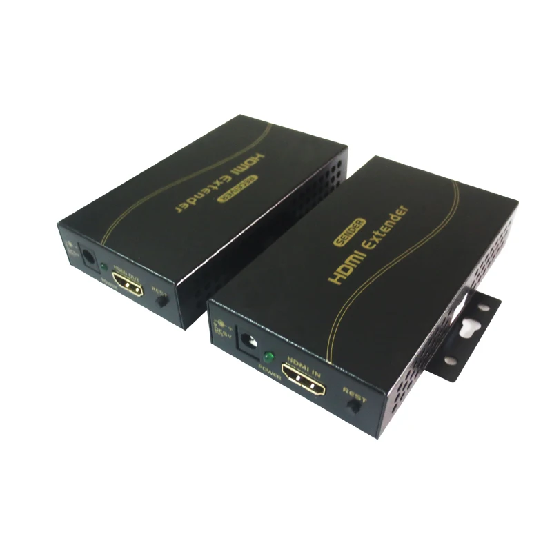 120M RJ 45 LAN Port Black HDMI Extender By Cat6e Cable transmitter receiver Full HD 1080p Up To