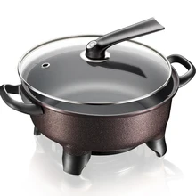 Медведь 4L электрические плиты Многофункциональный нагревательные горшки Электрический чайник бездымный Электрический поворотный Гриль плиты DHG-B40E1