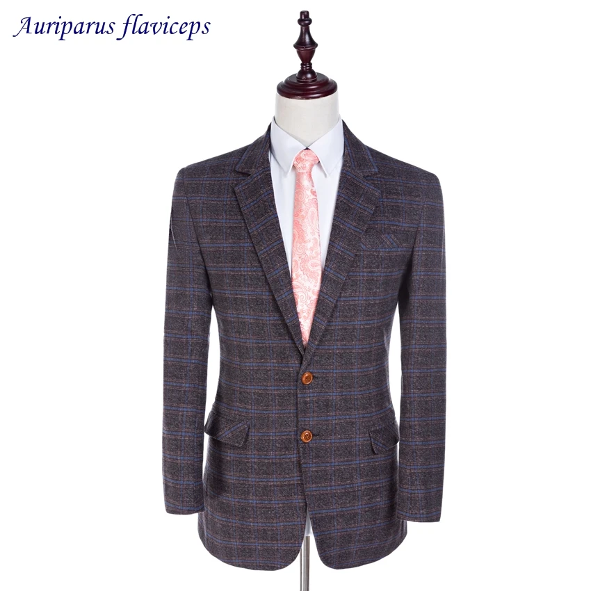 

2019 New High Quality 100% Wool Suits Custom Made Men's suits Jacket Tailored Suit Back Vent Blazer Two Buttons