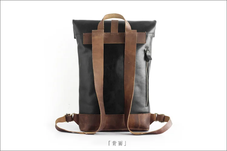 Мужской/женский туристический рюкзак из натуральной кожи, роскошный ранец из воловьей кожи, противоугонные кожаные винтажные рюкзаки в форме ведра