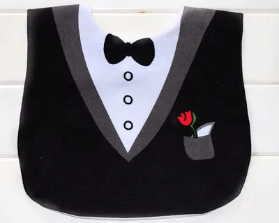 Funny Cute Baby Feeding Bib Tuxedo Tux Dinner Jacket Formal Wear Personality (1)