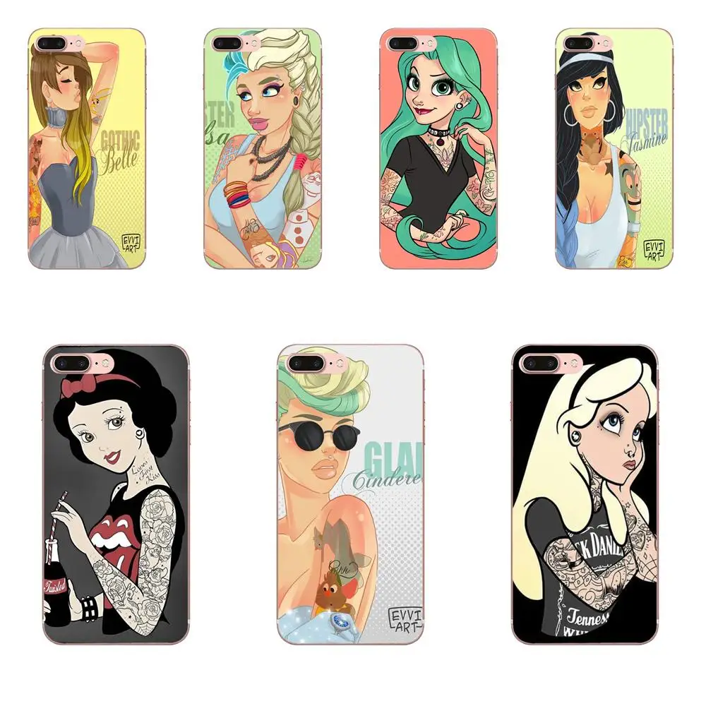 

Punk Snow White Glasses Fashion Girl Floral Thin TPU Cell For Xiaomi Mi3 Mi4 Mi4C Mi4i Mi5 Mi 5S 5X 6 6X A1 Max Mix 2 Note 3 4