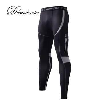 

Men's Sports Leggings Black Compression Pants High Elastic Running Tights Basketball Leggings Sweatpants Fitness Long Trousers