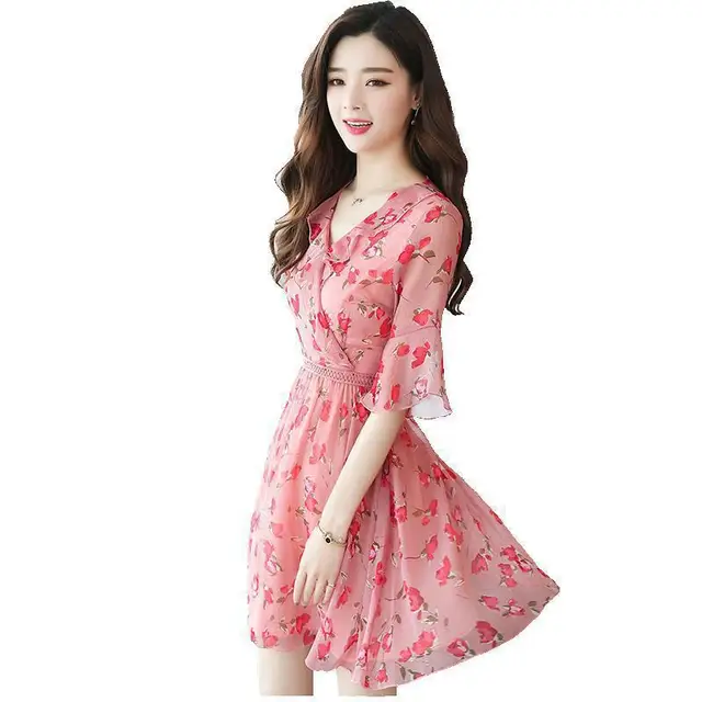 pink floral sundress