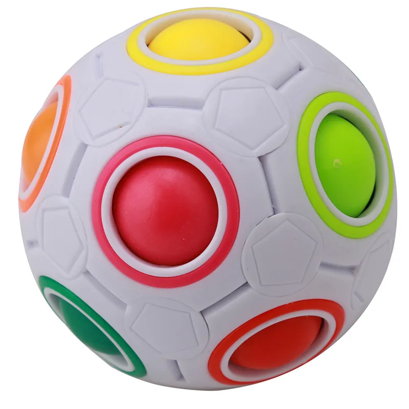 

2018 1Pc Creative Magic Speed Rainbow Puzzles Ball Football Educational Learning Toys for Children Adult Kids Toys