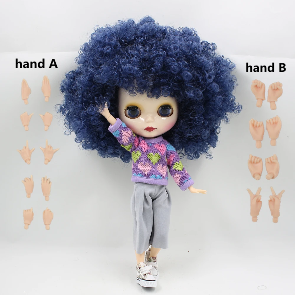 Кукла Blyth ICY DBS No.280BLQE620 с маленькими голубыми завитками белой кожей Neo 1/6 шарнирная