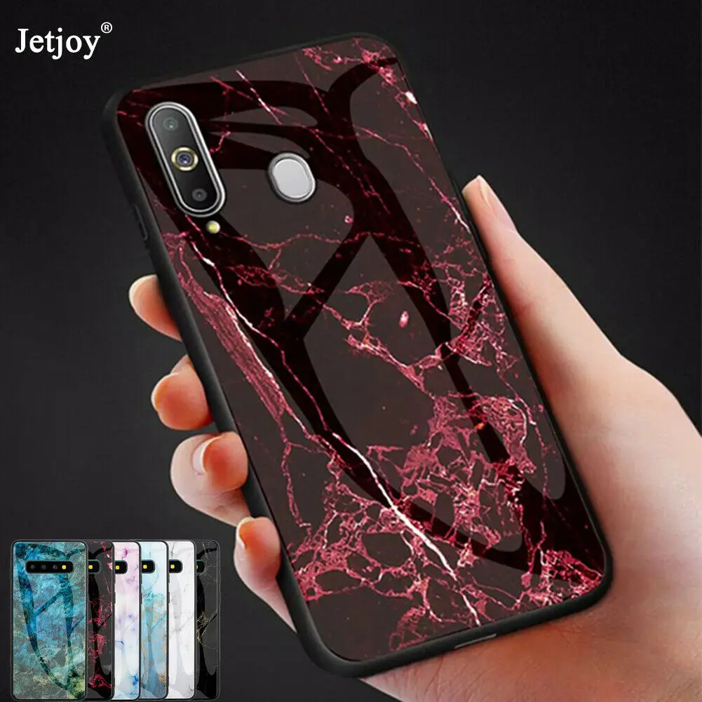 For Samsung Galaxy Note 9 8 S10 E S9 S8 Plus Marble Glass Case M10 M20 A7 A8 A9 J8 2018 J5 Prime J3 J7 2017 Cover |