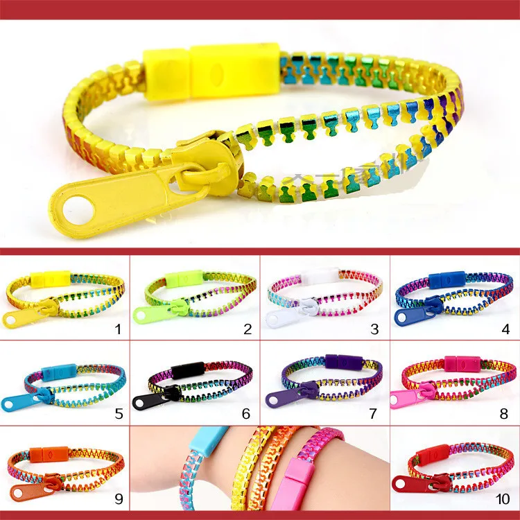1 шт. лидер продаж цветной браслет на молнии/Творческий/студенческий популярный