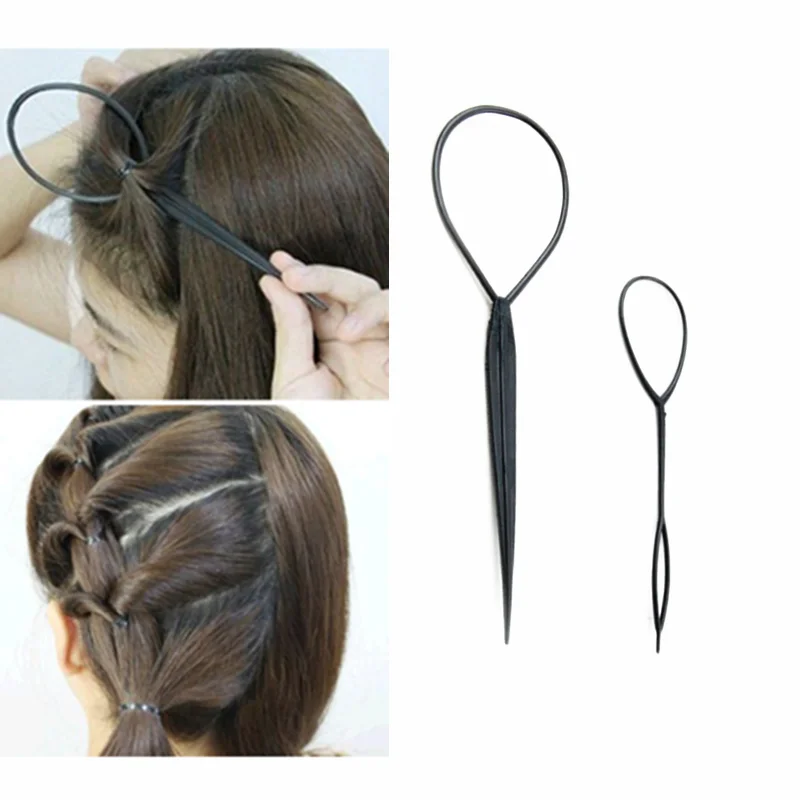 Topsy Tail Hair Braid Ponytail Maker Styling Tool Hair Accessories 2pcs UK