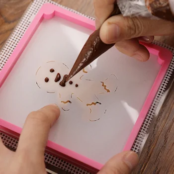 

Cake Stencil Fixing Frames Decoration Printing Die Pennies Die Cookies Candy Novice DIY Baking Tools spray Mold Fxing Frame