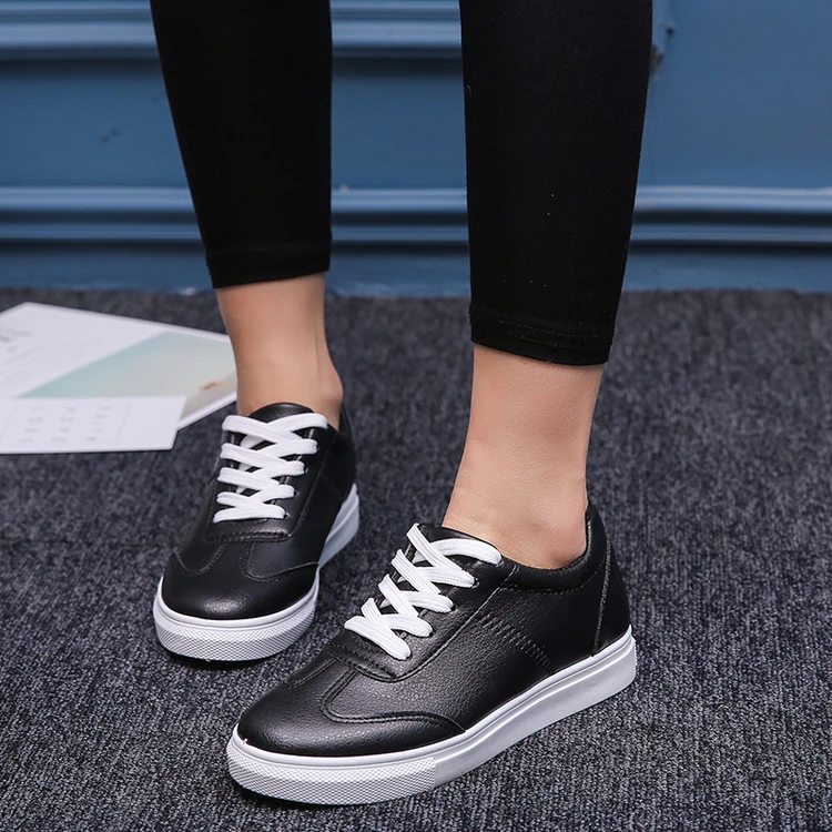 2017 Women New Design Flat PU Shoes With Black White Yellow TZ-AB578336034M688-1 |