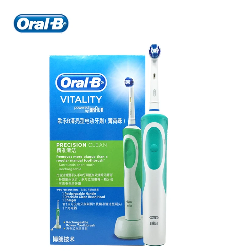 Oral B электрическая зубная щетка Vitality Точная Очистка зубов удаление зубного
