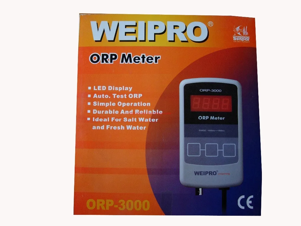 Аквариум ОВП метр WEIPRO ORP-3000, 110 В и 220 В версия, продолжить мониторинг ОВП значение бака