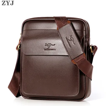 

ZYJ Men's Leather Business Causal Shoulder Briefcase Bags Messenger Sling Travel Crossbody Portfolio Bag Briefcase