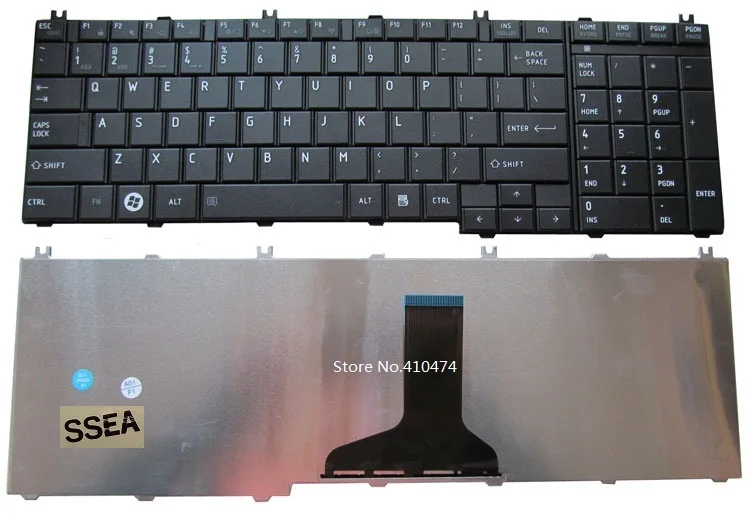 Клавиатура SSEA для ноутбука Toshiba Satellite C650 C655 L650 L655 C655D C660 C670 L670 L675 L750 L755 L770 L775 L775D |