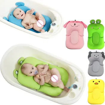 Cute animal Portable Baby Shower Bath Pad Non-Slip baby bath tub Mat Cushion NewBorn Safety Seat Support bathhouse coussin mry newborn bath floating pad mat baby bath tub pad baby shower portable air cushion bed newborn safety security bath seat