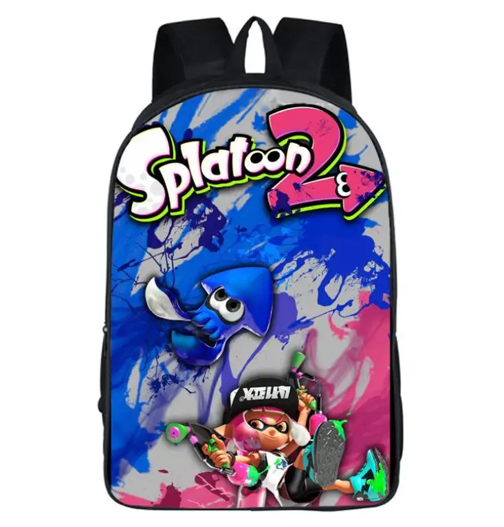 Splatoon 2 печатная детская школьная сумка, повседневный холщовый мягкий рюкзак для девочек и мальчиков, для учеников начальной школы, Детская сумка для книг - Цвет: photo color
