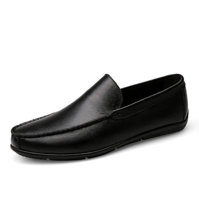 Мужская обувь для вождения из натуральной кожи; модные мужские мокасины ручной работы на плоской подошве; удобные лоферы