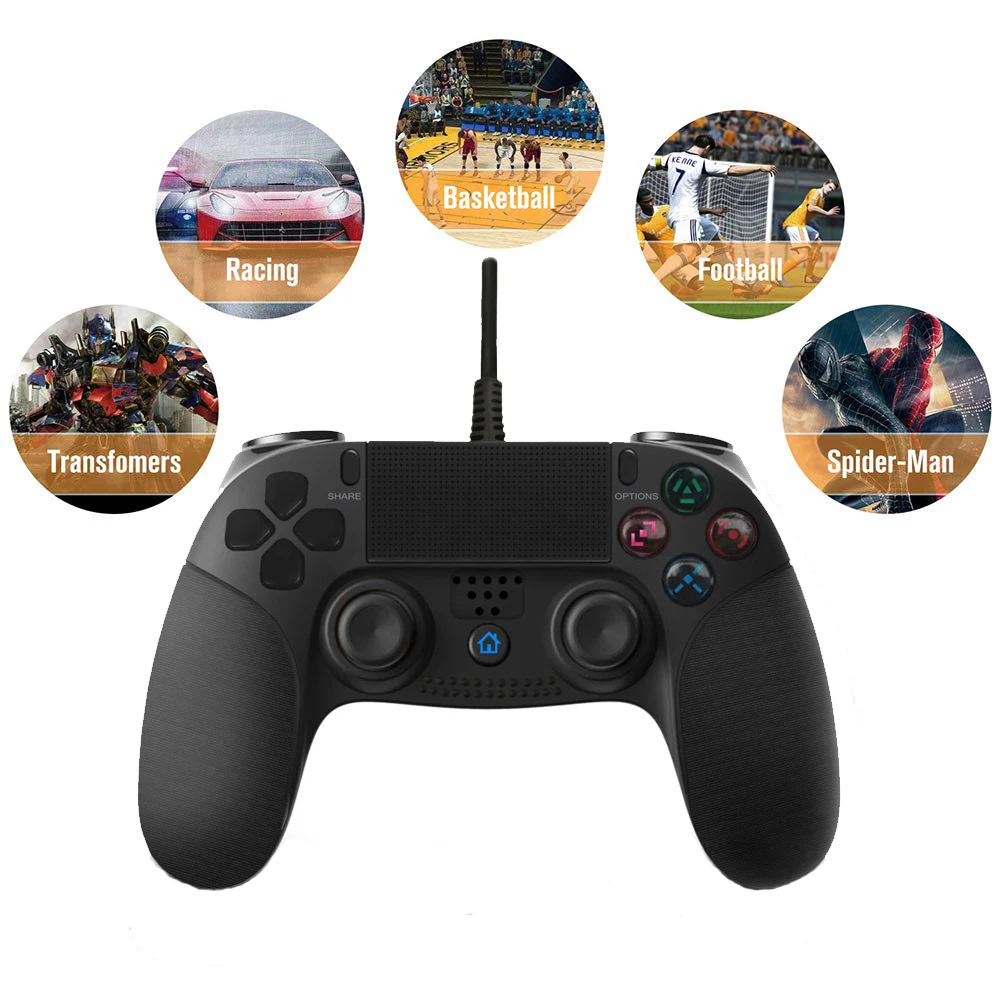 Usb проводной геймпад для Playstation 4 игровые устройства с джойстиком двойной шок Joypad для ПК для Ps4 контроллер 2,2 м кабель для Ps3 консоль