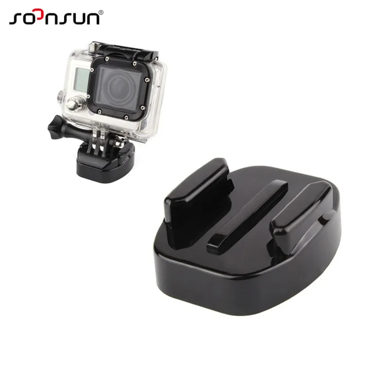 

SOONSUN Quick Release Flat Surface Basic Buckle Tripod Mount Adapter for GoPro Hero 3+ 4 5 6 7 for SJCAM for Xiaomi Yi Accessory