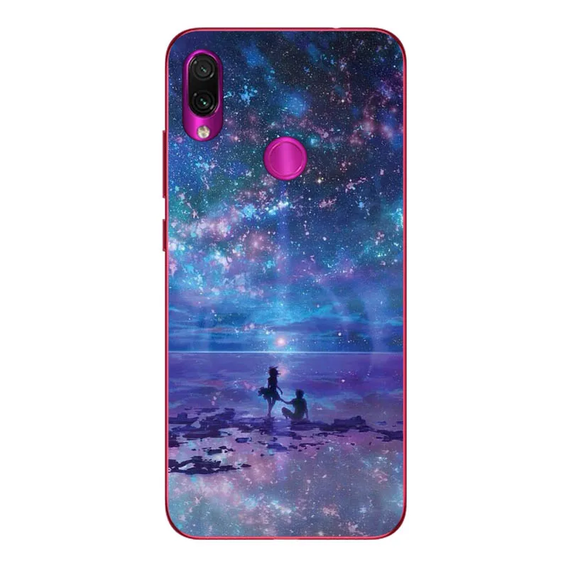 Geruide 6.3 For xiaomi redmi note 7 Case Cover, Printed Soft Silicon TPU Back Cover Case For xiaomi redmi note 7 pro Phone Cases