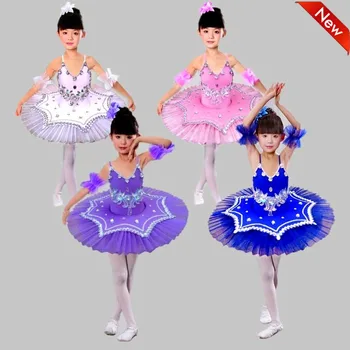 

New Children Ballet Dance Costume Kids Swan Lake Ballet Princess Dress Pancake Tutu Leotard Ballet Clothing For Girls