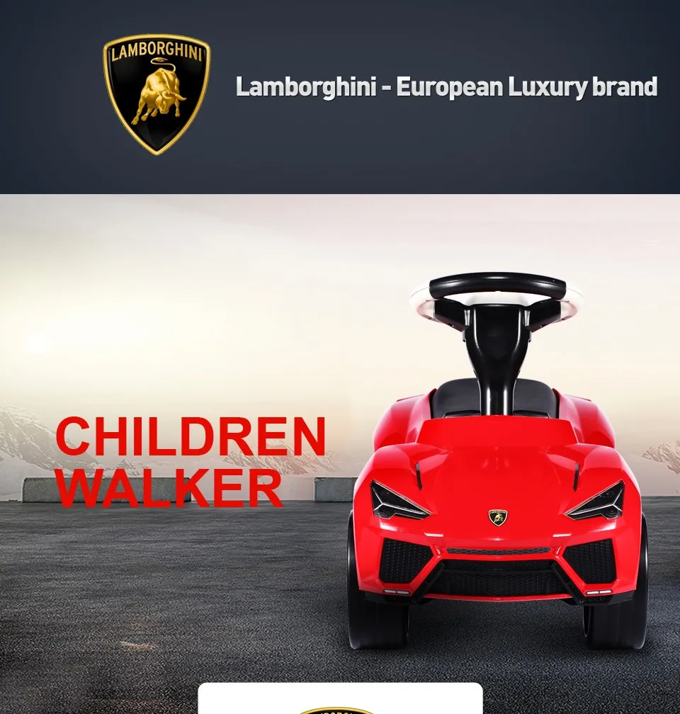 Rastar лицензированный Lamborghini Урус концепция ног на пол автомобиль езды на автомобиле с рулем и звук рога для детей 83600