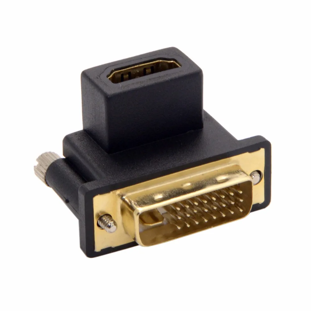

90 Degree Up Angled DVI Male to HDMI Female Adapter for Computer & HDTV & Graphics Card