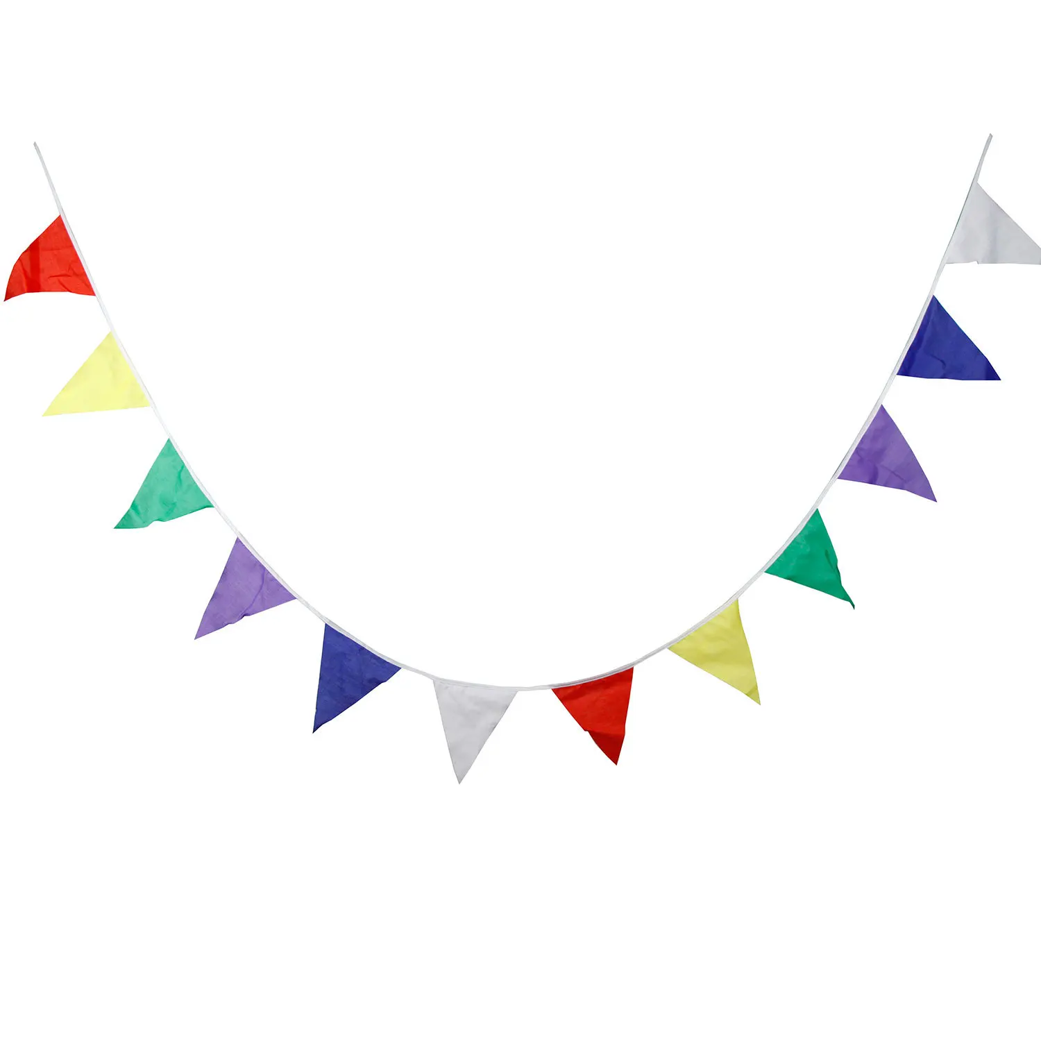 

12pcs Multicolor Cotton Triangular Flag Children's Birthday Decorative Banner Event Photo Background Wedding Layout