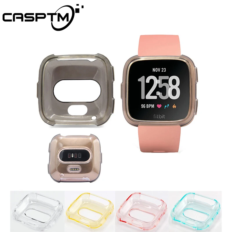 

Ultra-thin Soft TPU Case For Fitbit Versa Full Cover Protection Silicone Cases wearable devices Smart watch Screen Protector