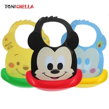 Детские Мягкие Силиконовые Слюнявчики Водонепроницаемый нагрудник для младенцев с милым мультяшным рисунком Минни детское Кормление новорожденных слюнявчик полотенце CL5244