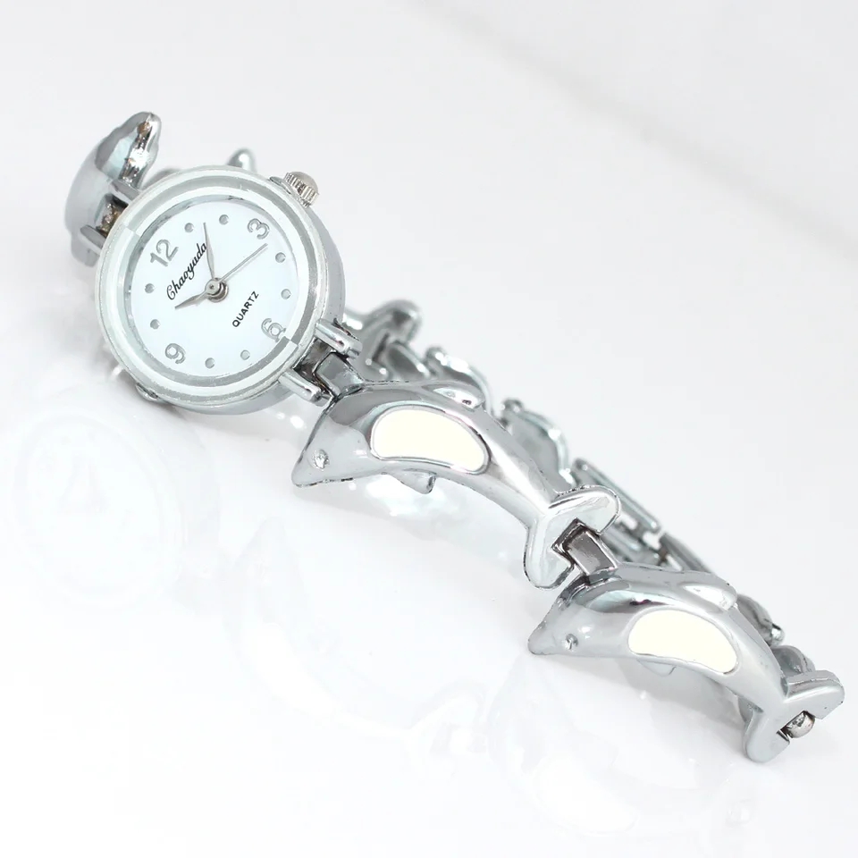 女性のためのクォーツ腕時計,イルカのスタイルのブレスレット,新しい