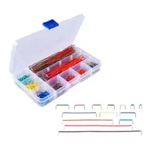 560pcs Jumper Kits U Shape Solderless Breadboard Jumper Cable Wire Kit 14 Lengths of PCB Jumpers for PCB Bread Board Arduino breadboard jumper wires for arduino works with official arduino boards 8 20cm 68 cable pack