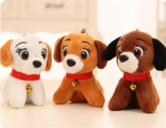 Fashion Cute 3D Dog Plush Doll Animal Pendant Toy Key Ring Chain Woman Bag Charms Embroidery PomPom Car Keychain Party Trinket (11)