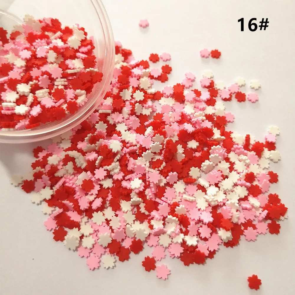 100g Mixed Color Clay Chocolate Sprinkles Heart Shaped DIY Parts Fake Cake Decorating Polymer Clay Sweets Deco Decoration