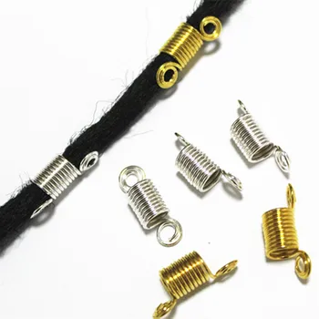 

5pcs Metal Tube Ring Dreadlock Beads For Braids hair braid approx 8mm inner hole hair extension accessories Gold and silver