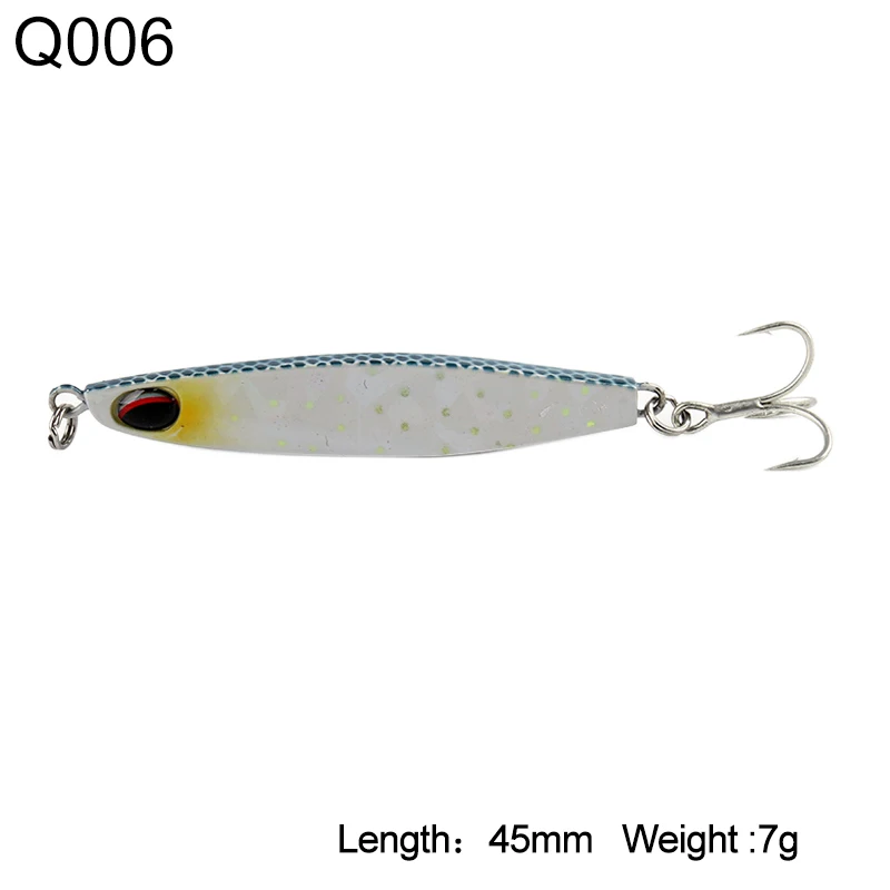 Kingdom Search Jigging Spoon Fishing Lures Hard Baits 1PC Full Aqueous Layer Metal Lure Model 4001 Fishing Tackle - Цвет: 4001-45mm-7g-Q006
