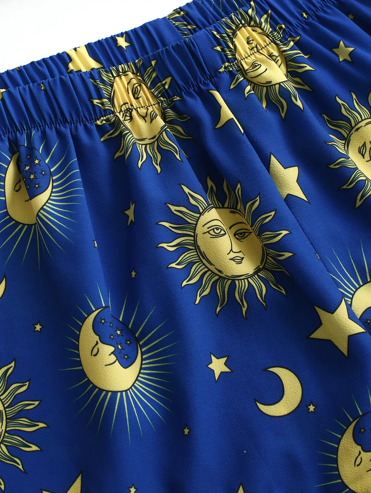 ZAFUL женские комплекты звезда, солнце и луна бандо топ и шорты Комплект без рукавов Эластичный Высокая талия летний костюм Модный комплект из двух предметов