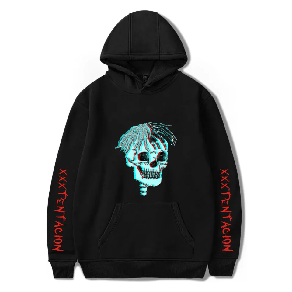 Детская толстовка с капюшоном XXXTENTACION свитшот мужской черный пуловер теплая