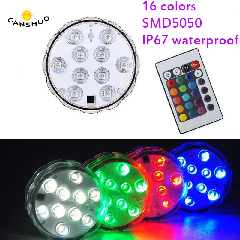 

LED Aquarium Light IP67 Waterproof Colorful LED Diving light With Remote ControllerRGBW Fish Tank Swimming pool Decoration Light