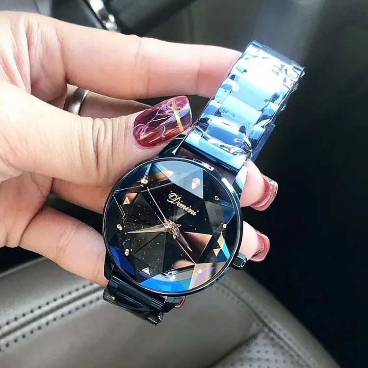2018 Luxury Brand lady Crystal Watch Women Dress Watch Fashion Rose Gold Quartz Watches Female Stainless Steel Wristwatches