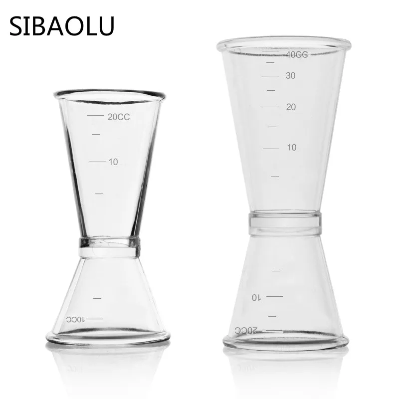 2 Pcs Large & Small Resin With Scale Amount Measuring Ounce Cup Jigger