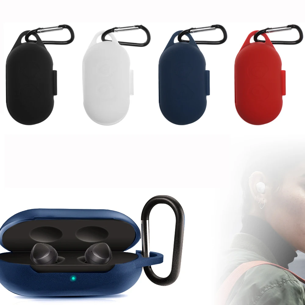 

Silicone Case Cover Bluetooth Earphone Pouch Dust-proof Protective for Samsung Galaxy Buds Ultra Thin Protector Case with Hook